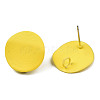 Spray Painted Iron Stud Earring Findings IFIN-N008-012D-1