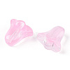 Spray Painted Transparent Glass Beads GLAA-D006-20J-2