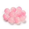 Two Tone Spray Painting Glass Beads GLAA-L046-03G-1
