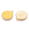Light Gold Tone Alloy Enamel Pendants ENAM-N056-197E-2