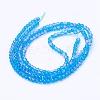 1 Strand Two Tone Transparent Crackle Glass Round Beads Strands X-CCG-Q001-4mm-19-3