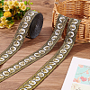 Ethnic Embroidery Polyester Flat Ribbons OCOR-WH0058-51-4