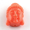 Dyed Buddha Head Synthetical Coral Beads CORA-R011-16-2