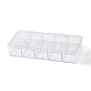 10 Grids Plastic Bead Containers with Cover CON-K002-03E-2