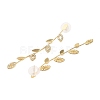 Cubic Zirconia Chains Tassel Earrings EJEW-P236-05G-2