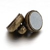Brass Magnetic Clasps with Loops KK-H361-AB-2
