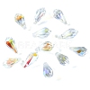 72Pcs Transparent Eletroplate Glass Charms PW-WG62C09-04-1
