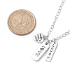 Valentine's Day Alloy and 201 Stainless Steel Word Love Pendants Necklace NJEW-JN04693-4