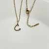 304 Stainless Steel Letter Pendant Necklaces NJEW-WH0027-04C-G-NR-1
