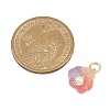 12Pcs 12 Colors Transparent Glass Charm PALLOY-JF04459-2