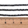 Natural Black Sapphire Beads Strands G-P625-2mm-01-5