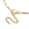 304 Stainless Steel Rectangle link Chain Necklaces NJEW-JN04746-02-5