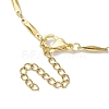 304 Stainless Steel Rectangle link Chain Necklaces NJEW-JN04746-02-5