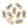 Alloy Rhinestone Connector Charms FIND-TAC0014-52A-2
