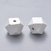 Painted Natural Wood Beads X-WOOD-Q040-020D-B03-2