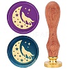 Brass Wax Seal Stamps with Wood Handle AJEW-WH0412-0104-1