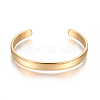 Ion Plating(IP) 304 Stainless Steel Cuff Bangles STAS-I110-10-4mm-G-1
