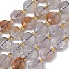 Natural Purple Phantom Quartz Purple Lodolite Quartz Beads Strands G-C116-A184-01-2