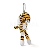Cartoon PP Cotton Plush Simulation Soft Stuffed Animal Toy Tiger Pendants Decorations HJEW-K043-07-3