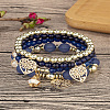 Acrylic & Glass Beaded Stretch Bracelet Sets WG37C2F-04-1