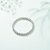 Synthetic Hematite Round Beaded Stretch Bracelet BJEW-JB08582-02-2
