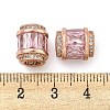 Rack Plating Brass Micro Pave Cubic Zirconia European Beads KK-F089-31RG-02-3