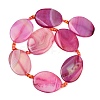 Natural Banded Agate Beads Strands G-P605-L02-02-3