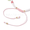 Glass Seed Bead and Resin Braided Bead Bracelets for Women BJEW-MZ00237-02-4