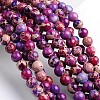 Dyed & Heated Natural Imperial Jasper Round Bead Strands G-M274-03-6mm-1