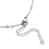 304 Stainless Steel Bar Link Chain Necklaces NJEW-K249-15P-3