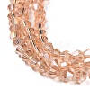 Transparent Electroplate Glass Beads Strands EGLA-A039-T2mm-B15-3