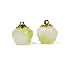 Transparent Glass Apple Pendants X1-DGLA-E004-16B-1