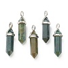 Natural Indian Agate Pointed Pendants G-M378-01P-A39-2