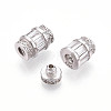 925 Sterling Silver Clear Cubic Zirconia European Clasps STER-T007-144P-2