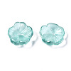 Transparent Spray Painted Glass Beads GLAA-Q089-003-F001-3