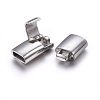 304 Stainless Steel Fold Over Clasps X-STAS-E440-87B-P-3