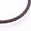 Braided Leather Cord Bracelet Making MAK-L018-04H-2