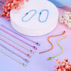 200Pcs 10 Colors Iron Ball Chain CH-TA0001-07-4