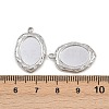 304 Stainless Steel Pendant Cabochon Settings STAS-L303-30P-3