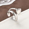 304 Stainless Steel Cuff Rings for Women RJEW-A079-08E-P-2