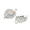 Natural Rose Quartz Pendants G-L623-04P-10-2