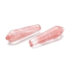Cherry Quartz Glass Pointed Beads G-E490-C30-2
