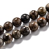 Round Natural Agate Beads Strands X-G-O199-02B-1
