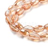 Electroplate Glass Beads Strands EGLA-J013-4X6mm-F24-3