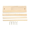 Wood Bracelet Organizer Diaplsy Stands with 5Pcs Metal Hooks WD-CBA482F-02-2