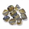 Two Tone Transparent Spray Painted Acrylic Beads ACRP-T005-34B-1