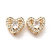 Brass Micro Pave Clear Cubic Zirconia and Glass Multi-Strand Links KK-M318-23G-1
