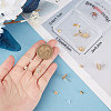 4 Pairs 4 Style Brass Cubic Zirconia Flower Stud Earring Findings EJEW-BBC0001-11-3