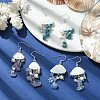 3Pair 3 Style Natural & Synthetic Mixed Gemstone & Shell Dangle Earrings EJEW-TA00280-2