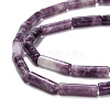 Natural Lepidolite/Purple Mica Stone Beads Strands G-F247-45-4
